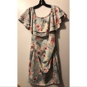 Off Shoulder Maternity Dress with Double Ruffle